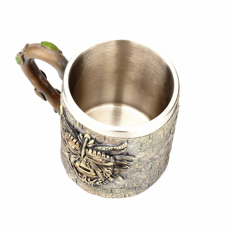 Tribal Sheikhs Elders Stainless Steel Resin 3D Beer Mug Goblet Game Tankard Coffee Cup Wine Glass Mugs 450ML BEST GOT Gift