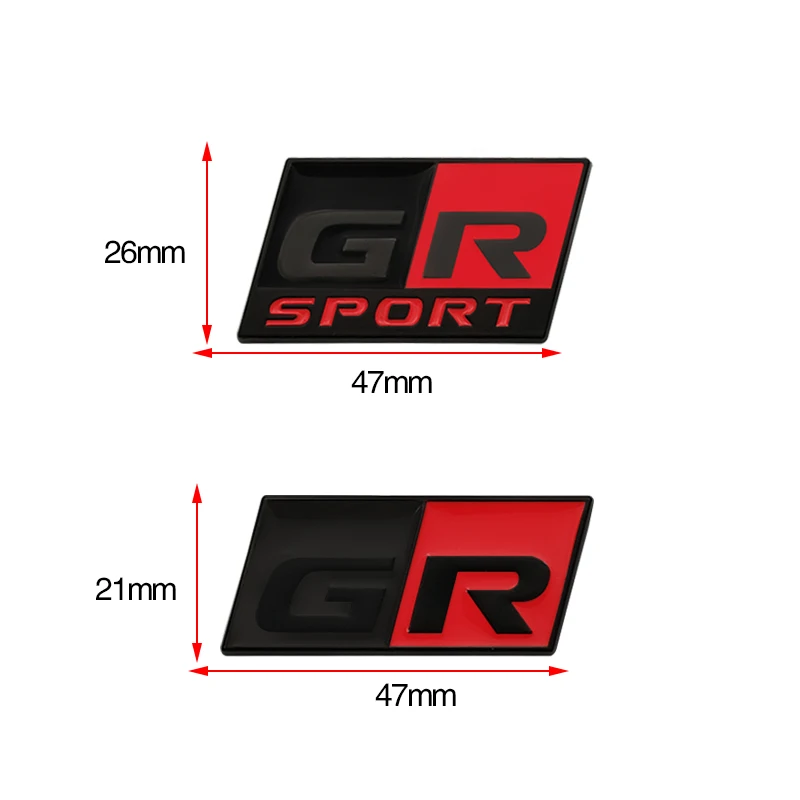 Metal Labeling GR sport Car Interior Sticker For Toyota YARiS Hiace  RAV4 RS prius avensis Corolla Camry GR MN Car accessories