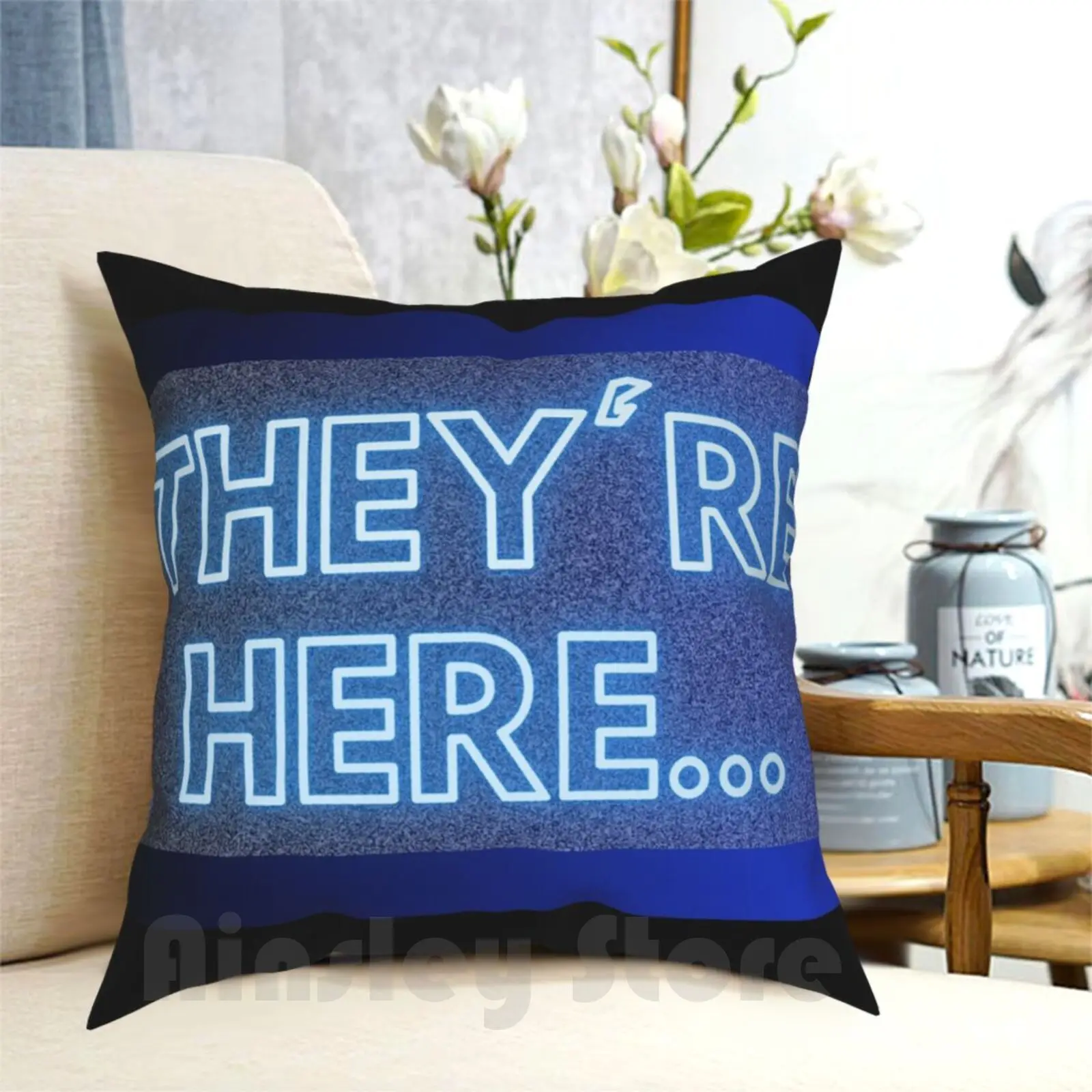 They'Re Here Carol Anne Poltergeist Inspired By Tobe Hooper Pillow Case Printed Home Soft Throw Pillow Poltergeist Carol