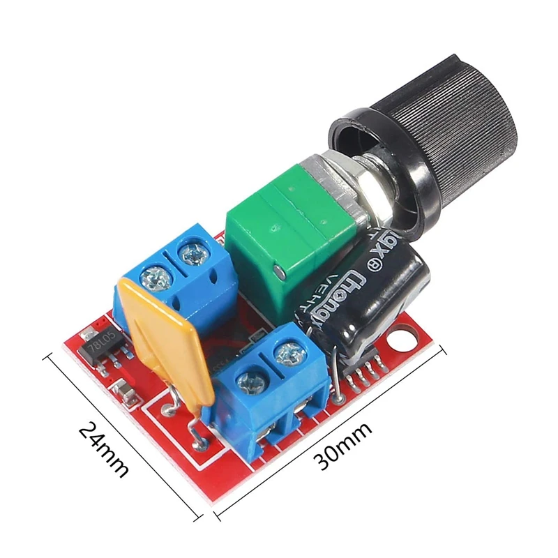 3Pcs DC Motor PWM Speed Controller 3V 6V 12V 24V 35V 5A 90W with Speed Control Switch Mini LED Dimmer