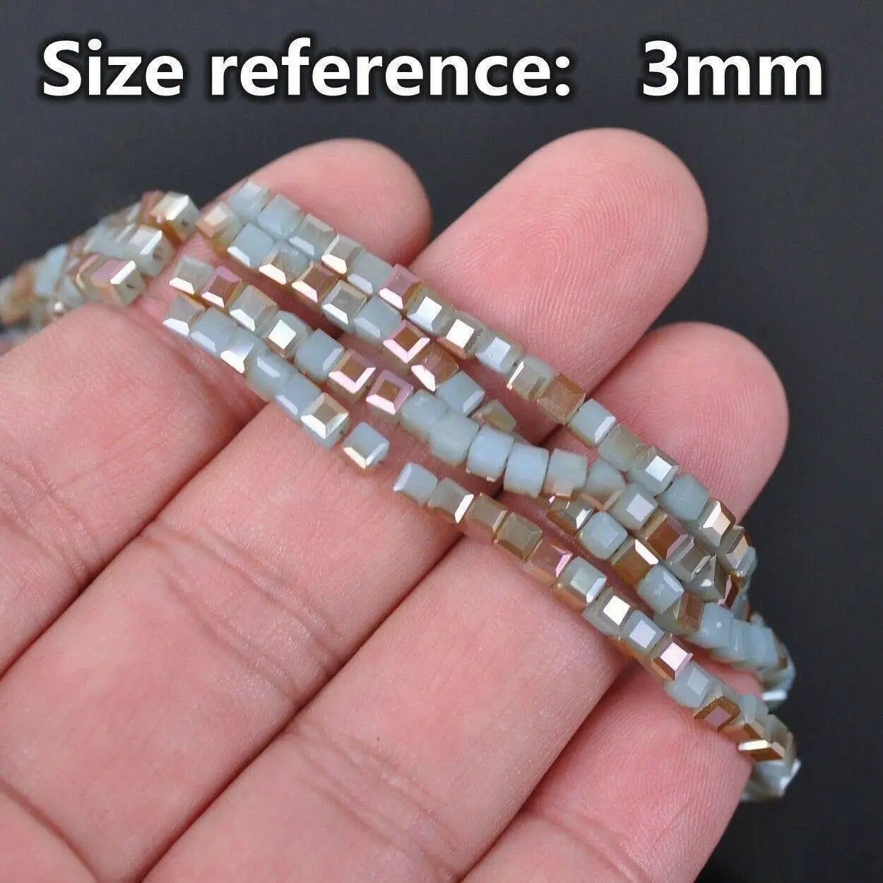 3mm 4mm 6mm 8mm 10mm Cube Square Faceted Czech Crystal Glass Loose Crafts Beads Wholesale Lot for Jewelry Making DIY Craft Part2