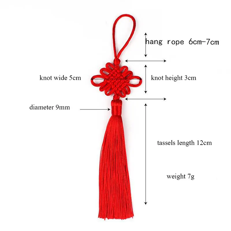 2pcs/lot Chinese Knot Tassel Silk Fringe Bangs Flower Tassel Trim Decorative Garment for Curtains Home Decoration Accessories