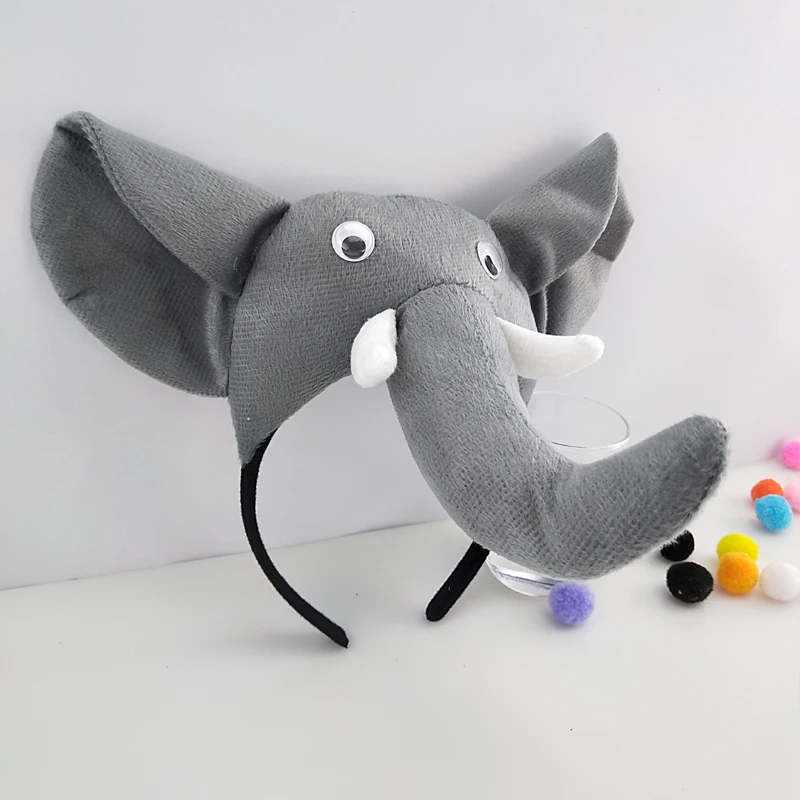 Women Teens Kids Elephant  Set Tutu Skirt Ears Bow Tie Tail  Props      Birthday Halloween Costume Cosplay