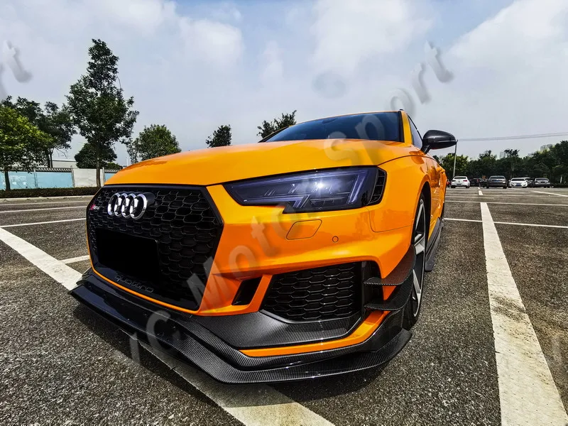 Car Accessories CF Carbon Fiber Avant RS01R Body Kit Fit For 2018-2020 RS4 B9 Body Kit Include Front Lip Canards Side Skirt Wing