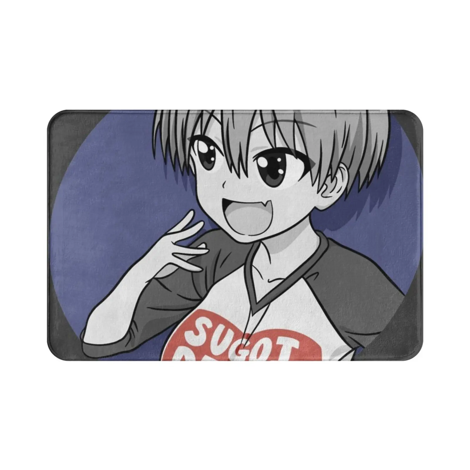 Uzaki Chan Carpet Mat Rug Cushion Soft Anime Waifu Uzaki Chan Uzaki Black And White Cartoon Cartoons Chan Anime Red Cute