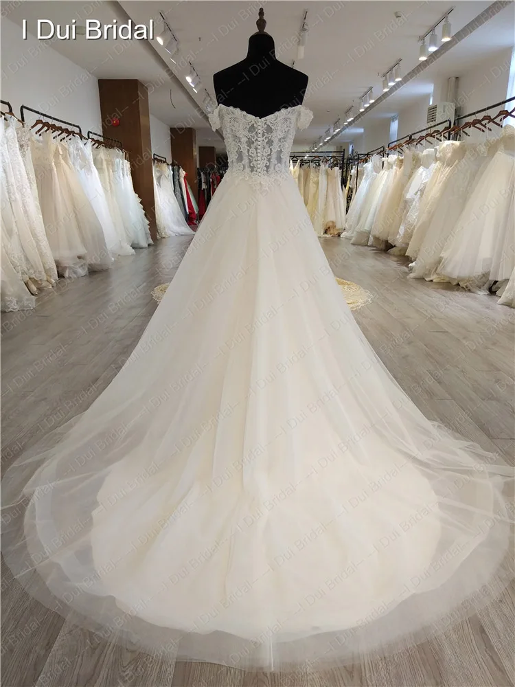 Fallen Strap Hochzeit Kleid Illusion Zurück EINE Linie Classica Brautkleid Gewohnheit Stellen Hohe Qualität Spitze Stil 476