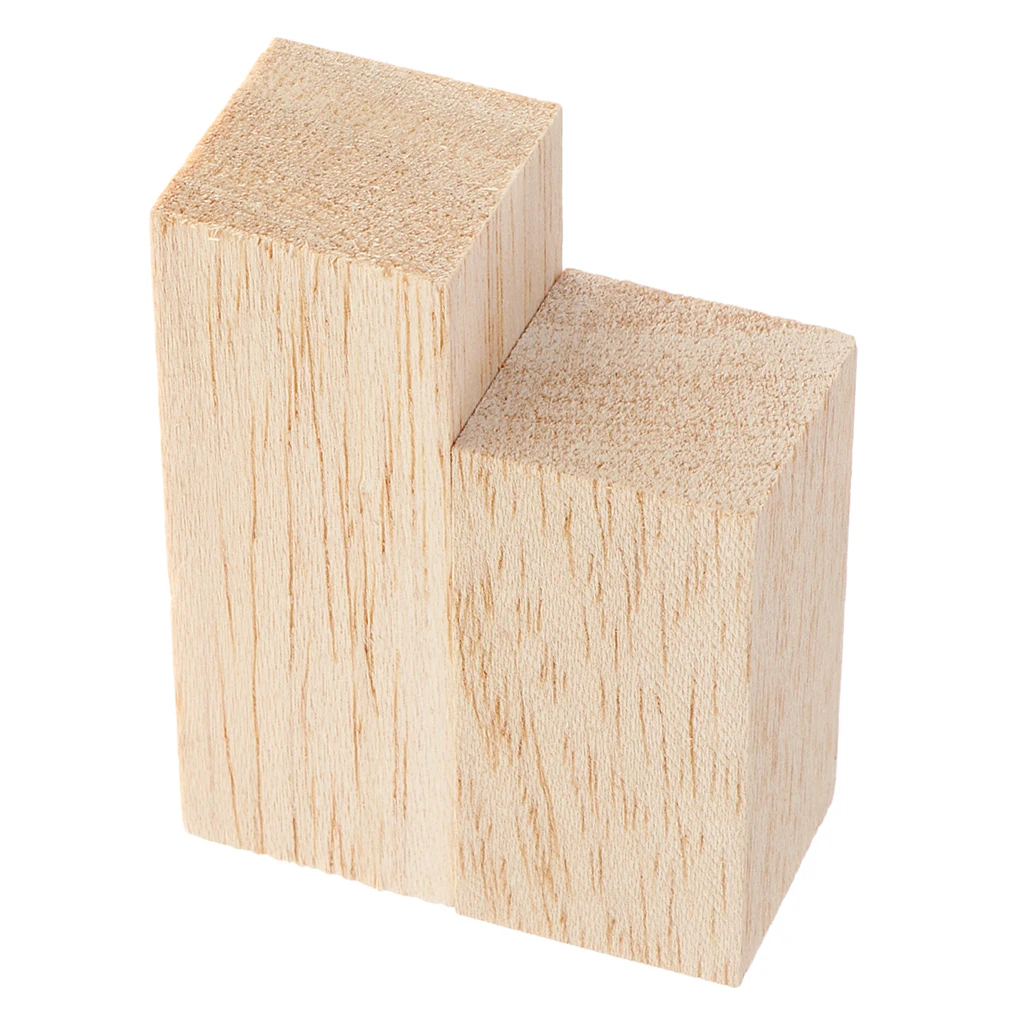 5 Pieces 80/60mm Balsa Wood Stick Unfinished Woodcraft Rectangle Wooden Stick Dowel Blocks 30x30mm