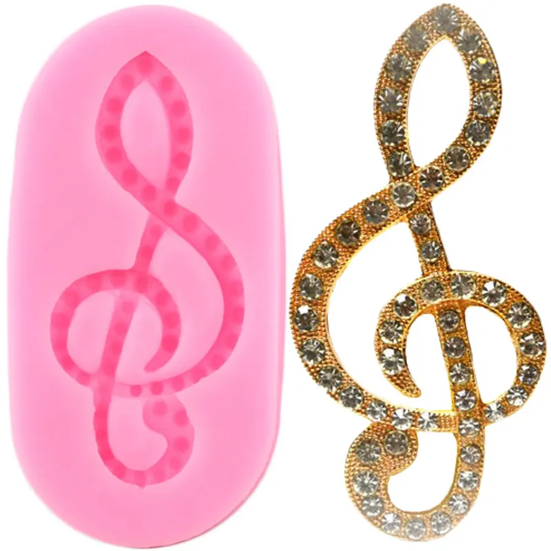 Music Note Silicone Molds Fondant Cake Decorating Tools Cupcake Topper Candy Chocolate Gumpaste Mould Jewelry Resin Clay Moulds
