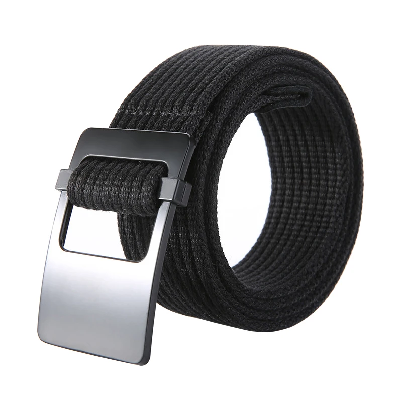 New Unisex Belt Solid Color Canvas Smooth Buckle Women Belt Simple Casual Men Belt Youth Students Belt Kids Belt Canvas Belt