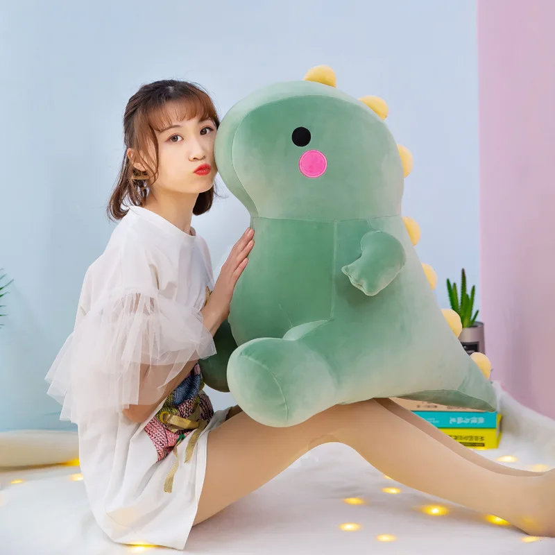 25-50CM Lovely Dinosaur Plush Toys Super Soft Cartoon Stuffed Animal Dino Dolls for Kids Baby Hug Doll Sleep Pillow Home Decor