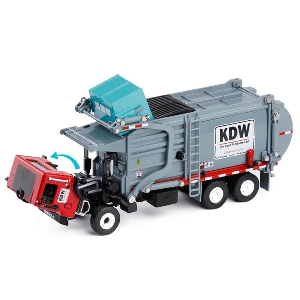 Garbage Cleaning Alloy Car Model Die Casting Models Sanitation Rubbish Truck Tractor Construction Engineering Vehicle Toys Kids