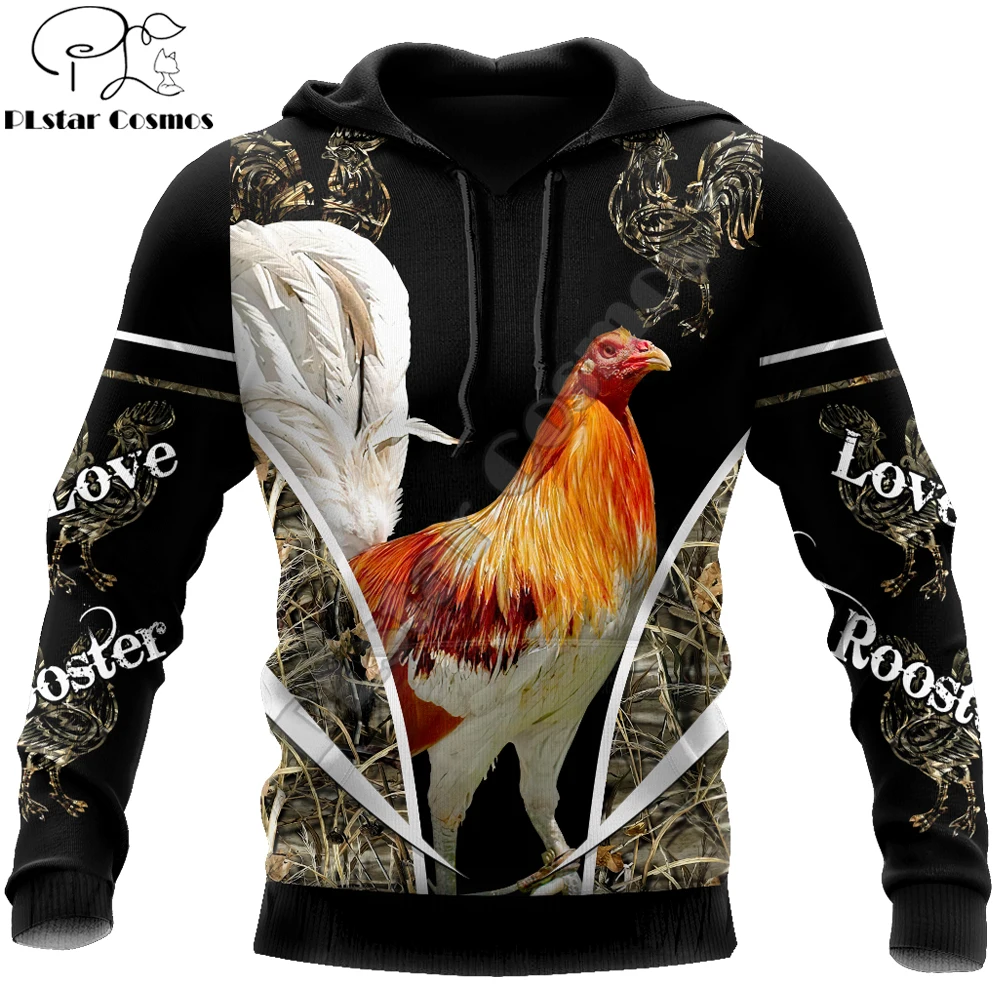 Love Rooster Tattoo 3D All Over Printed Autumn Men Hoodies Unisex Casual Pullover Zip Hoodie Streetwear sudadera hombre DW0593