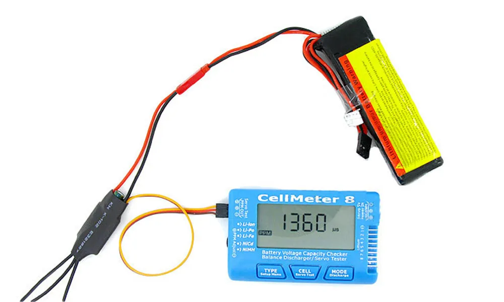 Rc cellmeter 8 AOK can detect 1-8s battery power display, with servo/narrowband servo testing and other functions