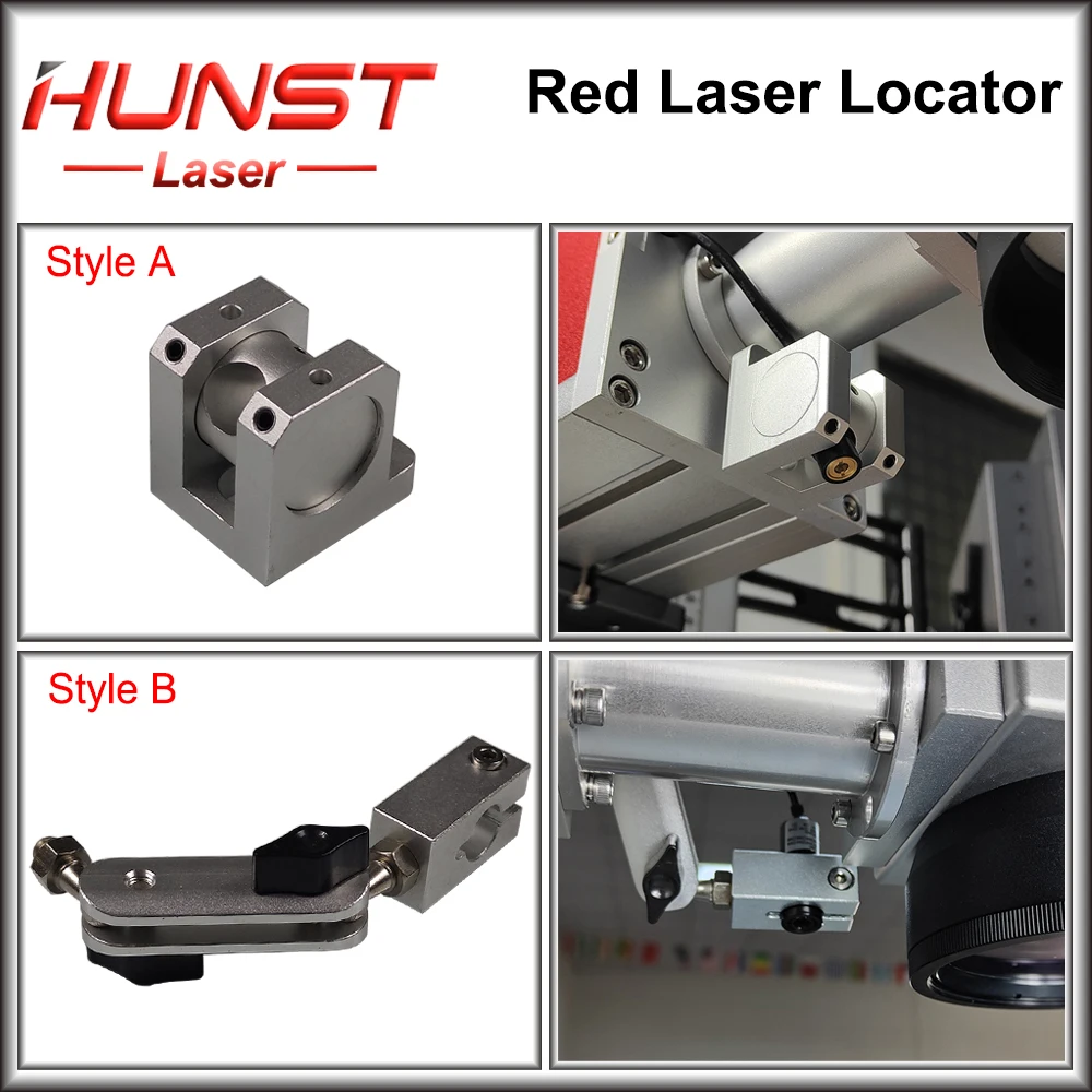 Hunst Alat Bagian Penentu Lokasi Laser Merah Modul Laser Diameter 12Mm Dudukan Lampu untuk Mesin Penanda Serat UV CO2