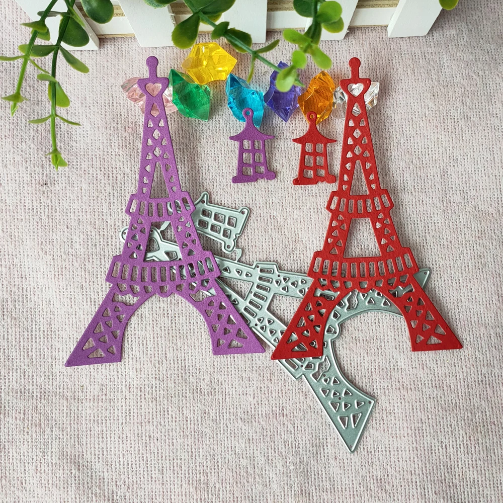 New Triangular Towers and small houses metal cutting die for scrapbook, decorative carving, die cutting, paper cards