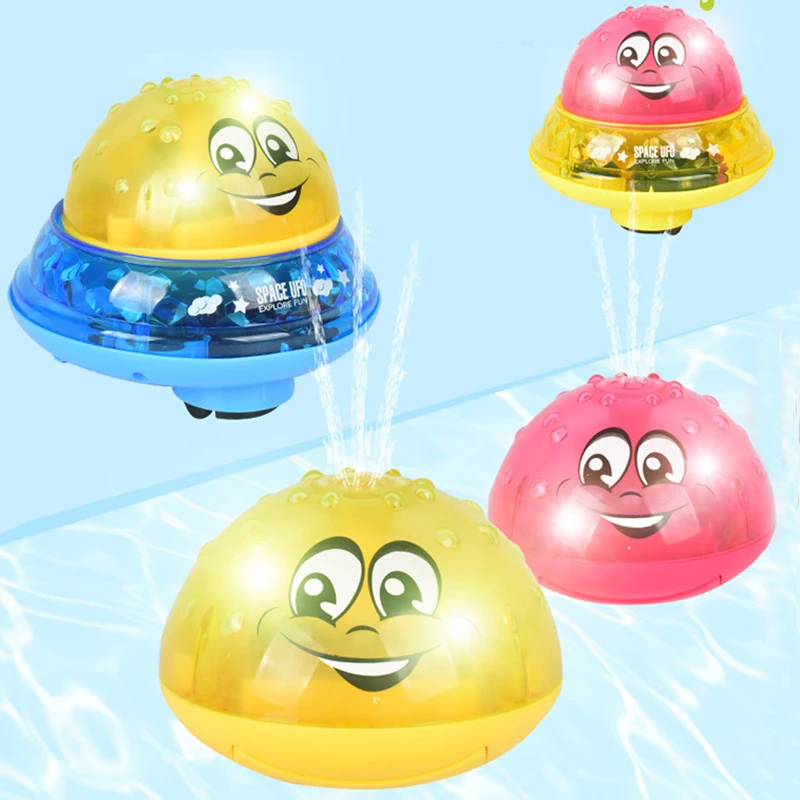 Funny Infant Bath Toys Baby Electric Induction Sprinkler Ball with Light Music Children Water Play Ball Bathing Toys Kids Gifts