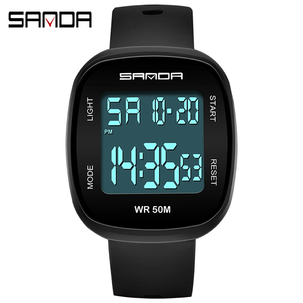 Fashion Sanda Watch Top Brand Men\'s Watches Digital Multifunction Electronic Sports Men Outdoor Waterproof Wristwatch