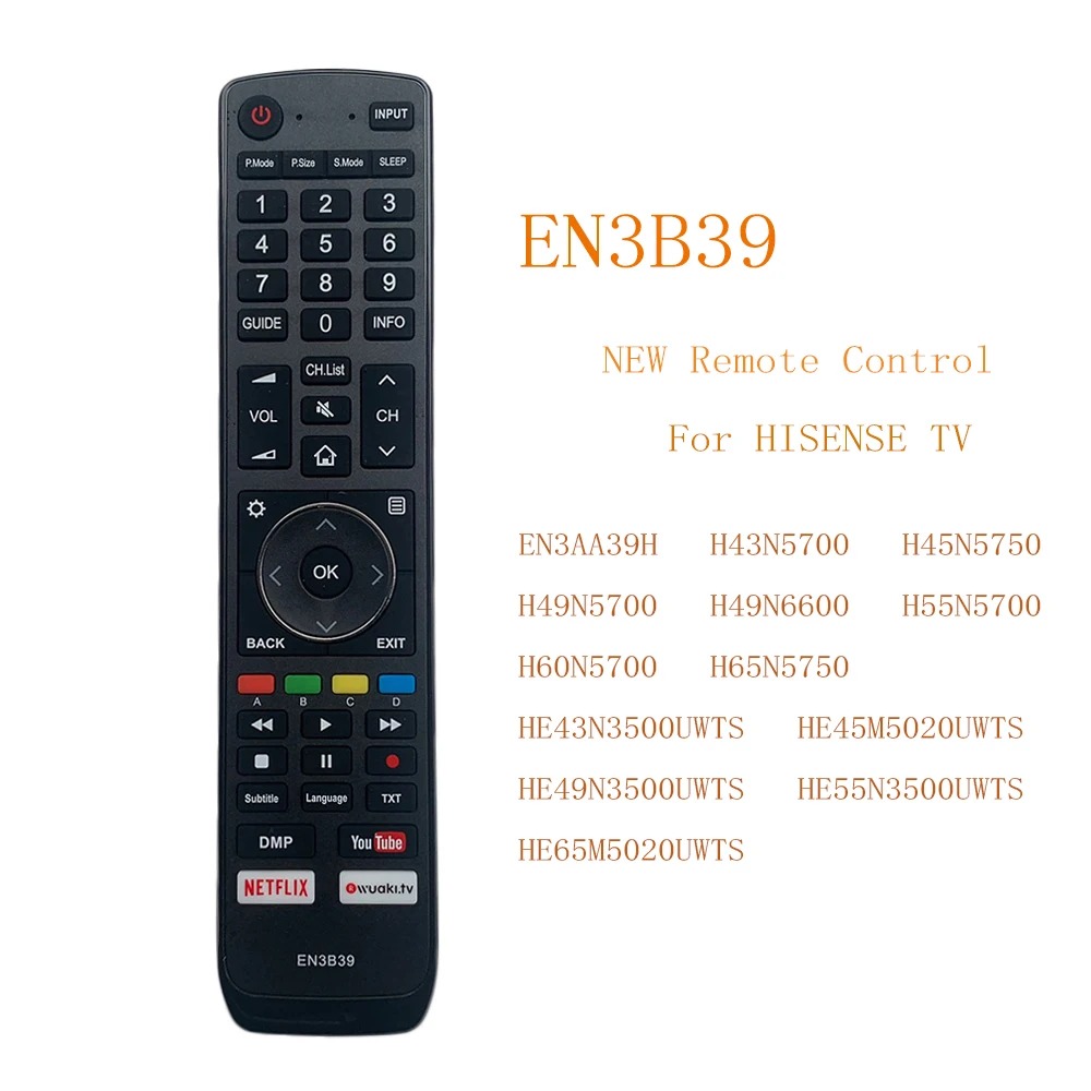 EN3B39รีโมทคอนโทรลใหม่สำหรับ HISENSE TV H65N5770 H70NU9700 H75N6800 H65N6800 H65NU8700 LCD LED TV Fernbedienung