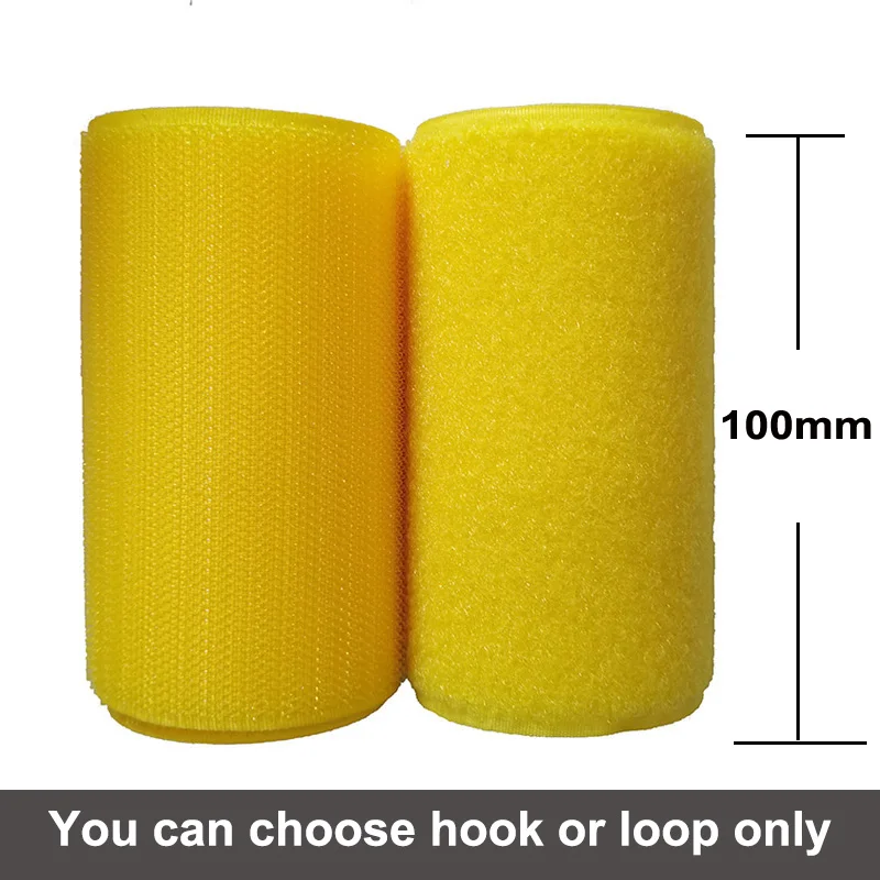 10cm Width orange nylon no self adhesive tape hook loop magic fastener tape sewing magic sticker strip cloth stick tape