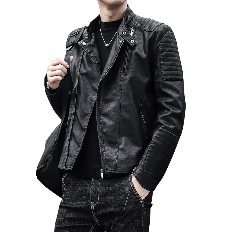 

Idopy Men Motorcycle Military Faux Leather Bomber Jacket Biker Pilot Coat Army Tactical Coat Outerwear