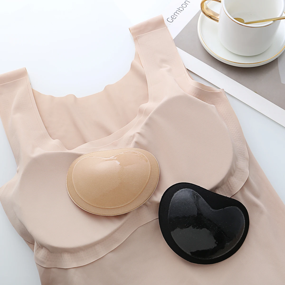 New Sticky Bra Thicker Sponge Bra Pads Breast Push Up Enhancer Removeable Adding Inserts Cups Invisible Lift Up Bra For Women