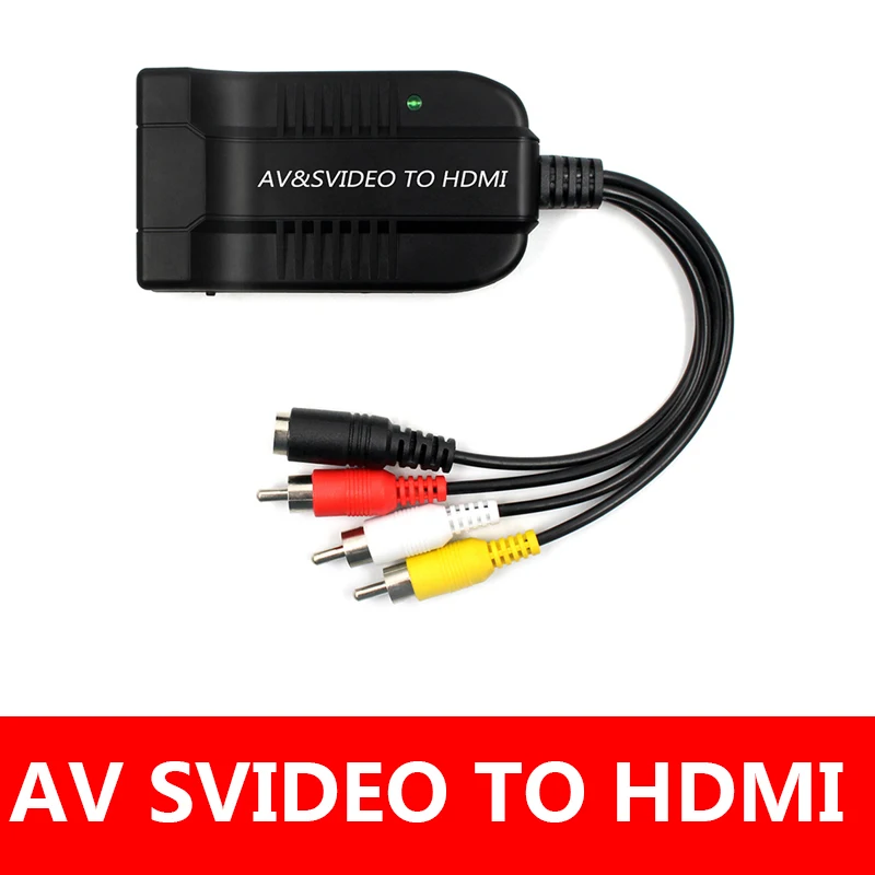 

av & s video to hdmi-compatible Video Converter Adapter , s video, audio(r),audio(l),cvbs out ,hdmi-compatible in