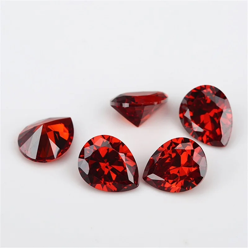 Pear Cut 5A CZ Stone 2x3~13x18mm Synthetic Gems Zircon Color Cubic Zirconia For Jewelry