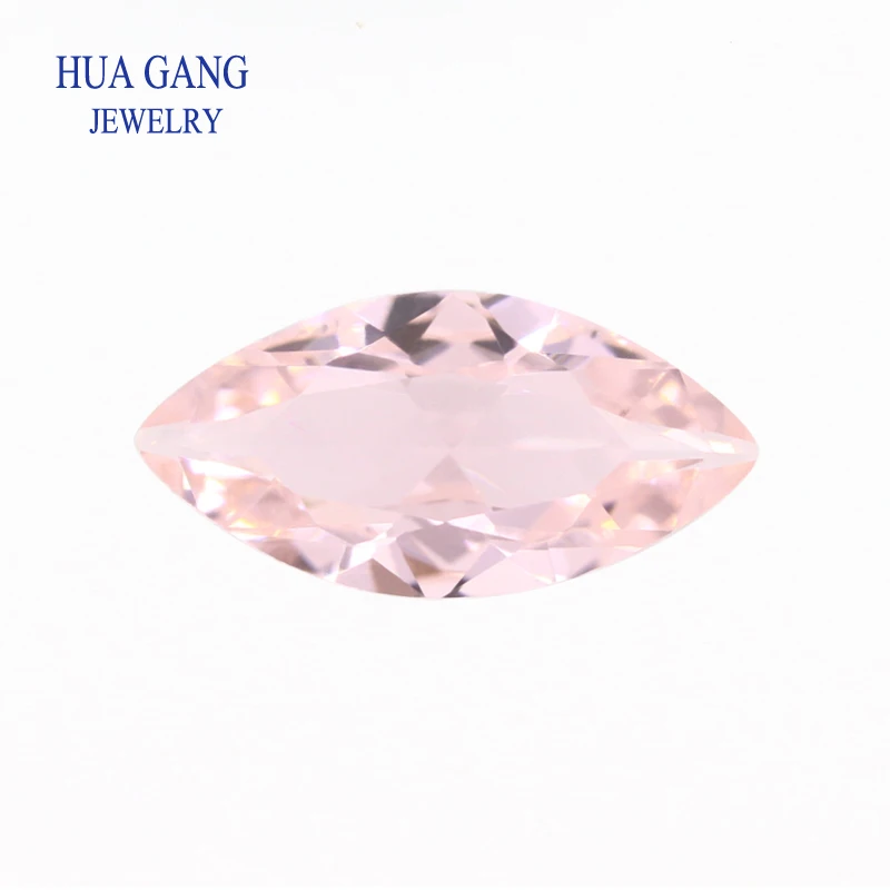 Marquise Shape Brilliant Cut 45#Morgan Nano Pink Stone Synthetic Morganite Gemstone Size 1.5x3-8x16mm