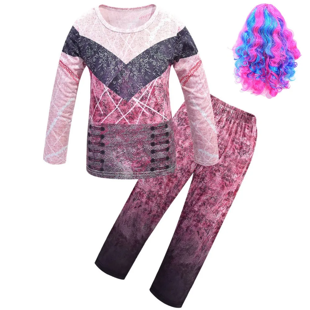 Evie Evil Mal Descendants Cosplay Kostüm Mädchen Geburtstag Party Halloween Karneval Kostüm und Perücke für Kinder Verkleidung Descendants 3 – Detail 10