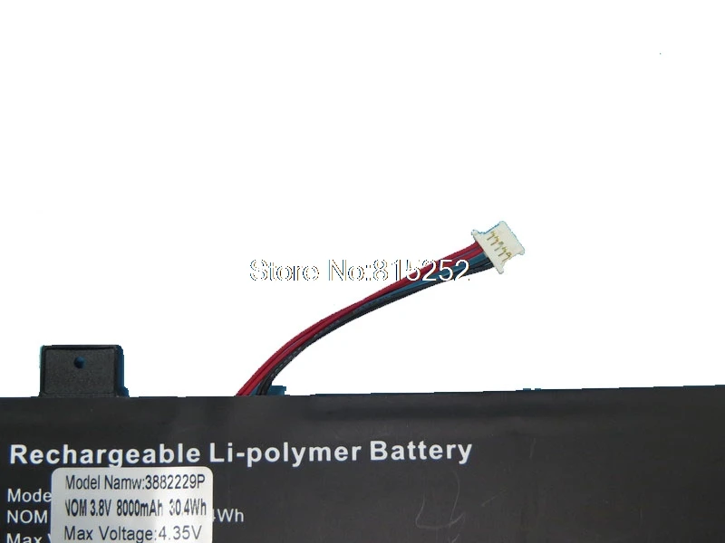 Laptop Battery For Haier S11 PL3378107P*2P 3882229P 3.8V 8000mAh 30.4Wh 5PIN 4Lines