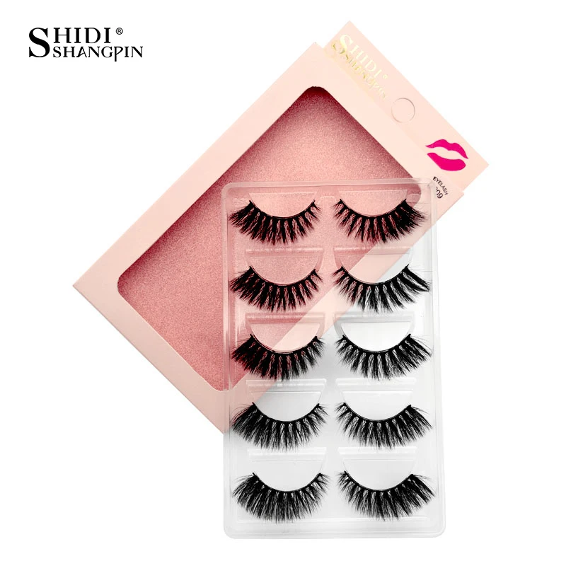 5 쌍 3D 속눈썹 손으로 만든 자연 긴 가짜 밍크 속눈썹 고품질 거짓 속눈썹 확장 메이크업 메이크업 도구