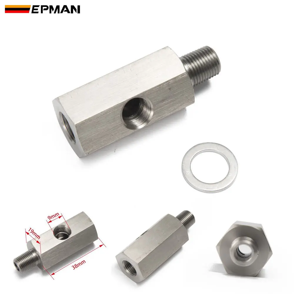 1/8\'\' BSPT & 1/8\'\' NPT & M10 Oil Pressure Sensor Tee To NPT Adapter Turbo Supply Feed Line Gauge EP-CGQ197