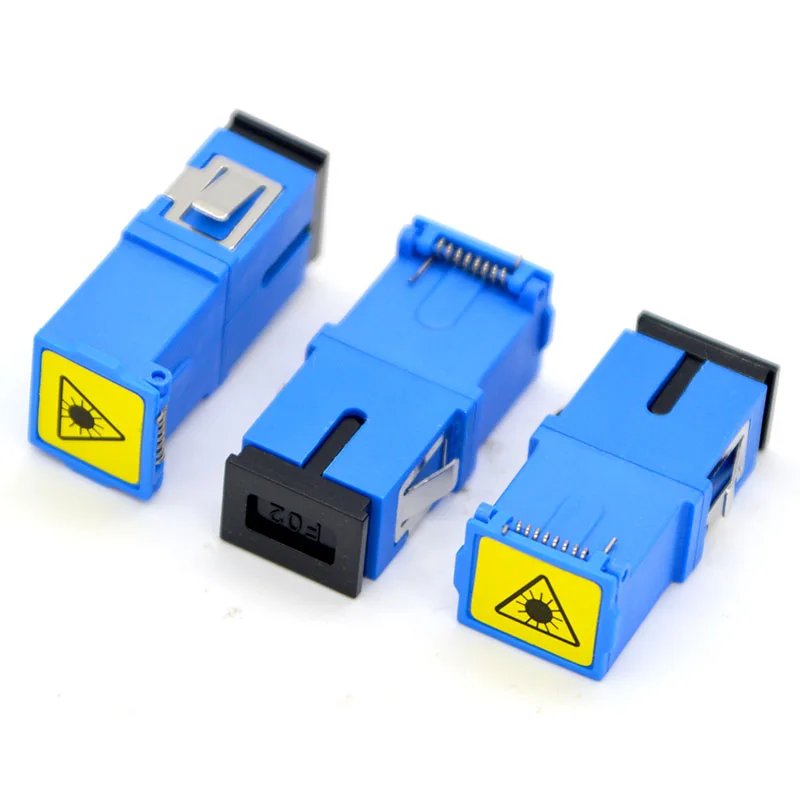 100Pcs ใหม่ไฟเบอร์ออปติกอะแดปเตอร์ SC UPC Simplex Fiber หน้าแปลน Adapter Coupler ฝุ่นฟรีจัดส่งบราซิล