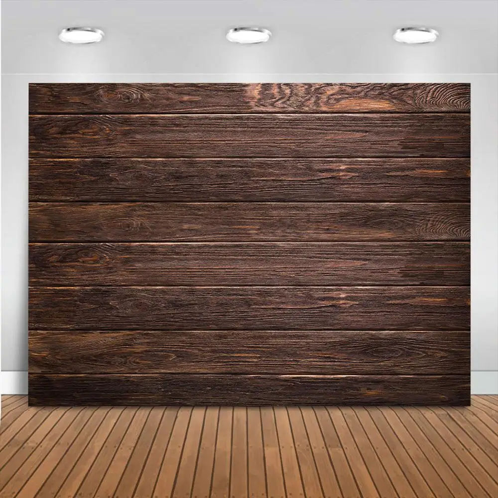 Fondo de madera marrón para fiesta de cumpleaños, suministros de decoración para fiesta de bienvenida de bebé, retrato de bebé, joyería, tela, Fondo de fotografía de comida