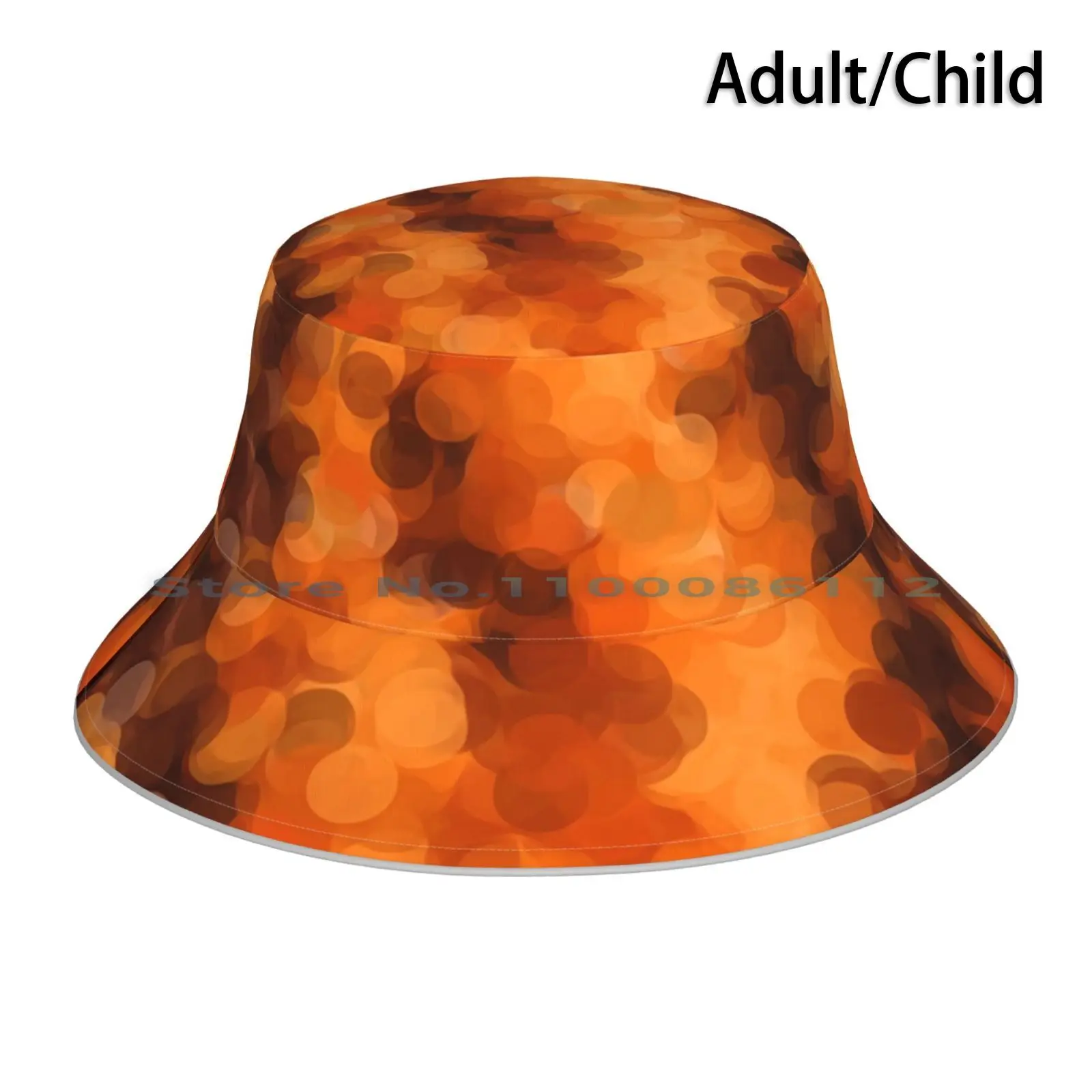 Brown Yellow And Dark Brown Circle Abstract Background Bucket Hat Sun Cap Brown Abstract Brown Background Circle Pattern Circle