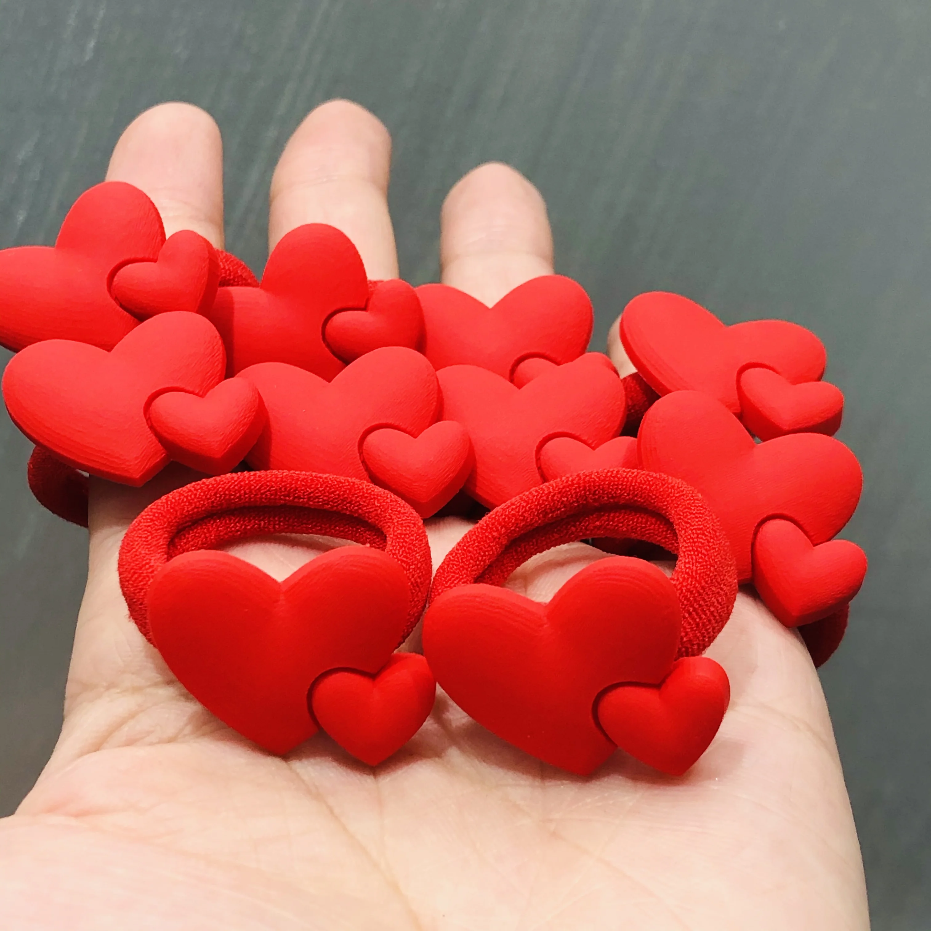 10 шт./набор, резинки для волос в форме сердца