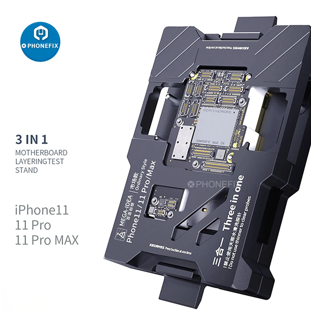 

QIANLI 3 In 1 MEGA-IDEA Motherboard Layered Fixture Jig For iPhone 11/11 Pro/11 Pro Max/12mini Logic Board Function Test Fixture