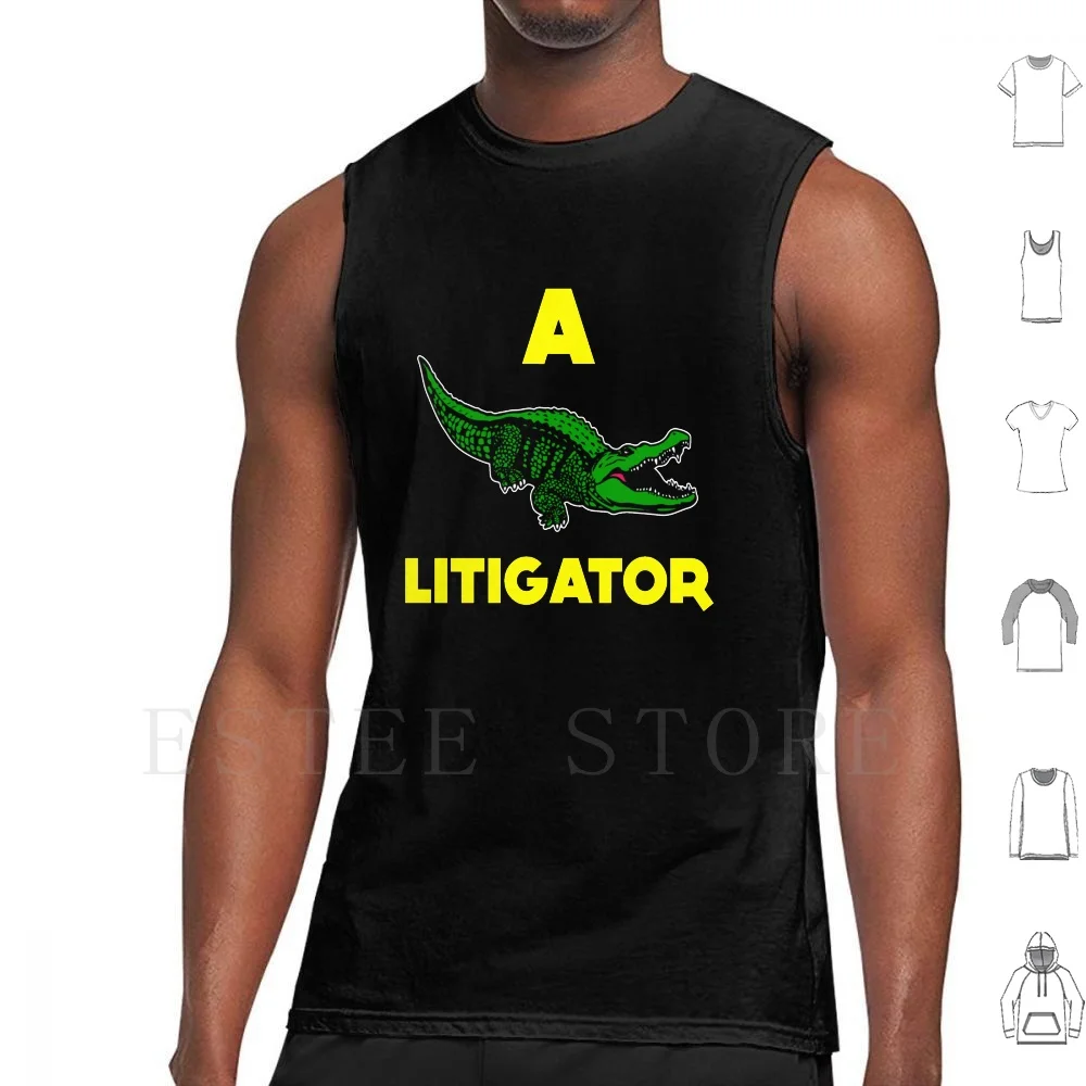 A Litigator , Alligator , Illustration Tank Tops Vest A Litigator Alligator