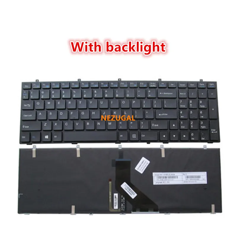 Clavier américain pour CLEVO W350, W350STQ, W350SKQ, W370, W350ETQ, W670, W670SFQ