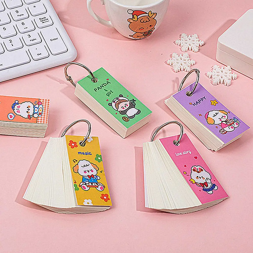 1PC Cute Cartoon cewki Mini luźne liści notatnik terminarz przenośne wiążące notatnik Kawaii szkolne materiały biurowe