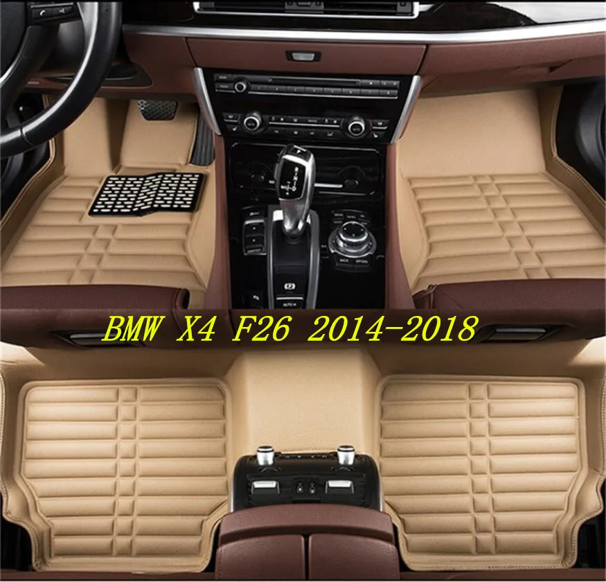 Auto Floor Mats For BMW X4 F26 2014-2018 Foot Carpets Car Step High Quality Brand New Embroidery Leather Mats