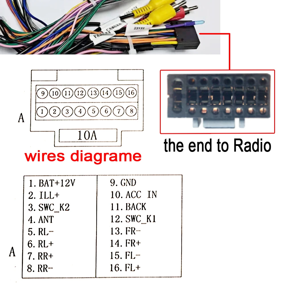 Car Stereo Radio Wire Power Harness Adapter with Canbus Decoder for Toyota Series Prius Camry car JBL and original camera