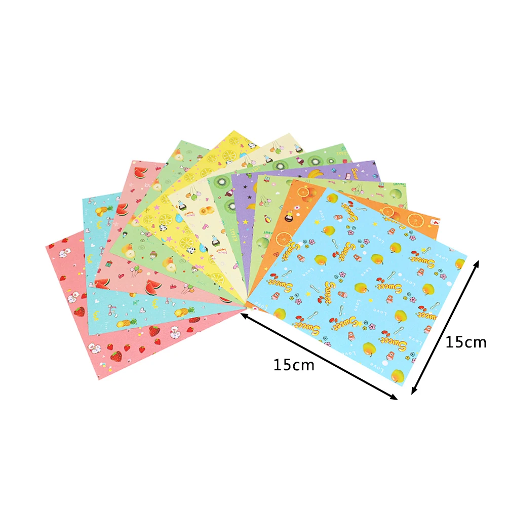 72pcs Square Origami Paper single Sides Solid Color Folding Paper Multicolor Kids Handmade DIY Scrapbooking Craft Decor