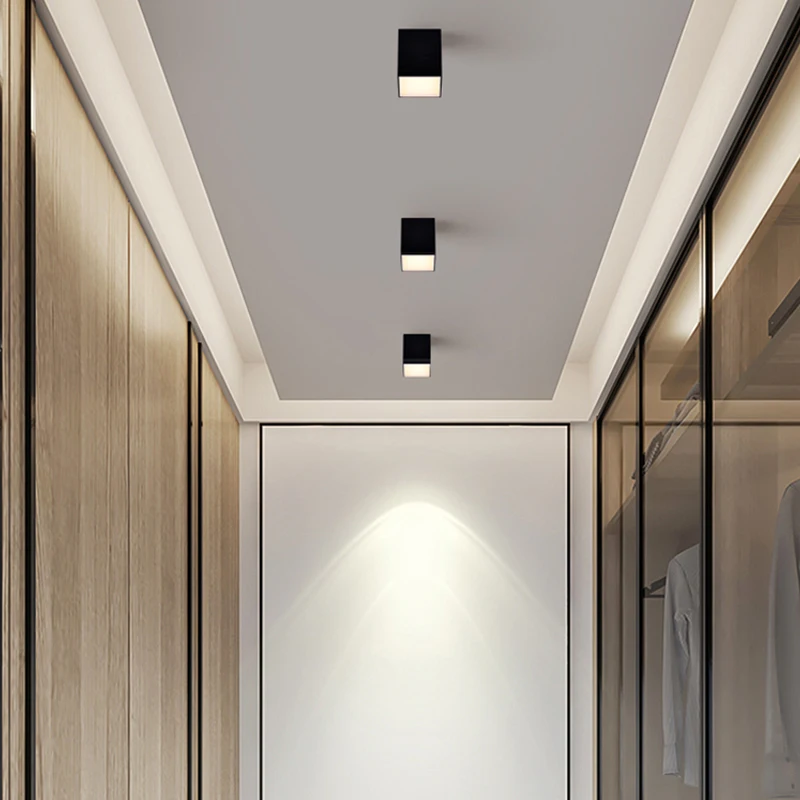 12W 18W 30W Square Surface Mounted Downlight Living Room Nordic No Main Light Box Light Hole Free Grille Light Ceiling Spotlight