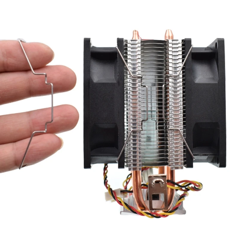 2 PCS 열 클립 클램프 컴퓨터 CPU 냉각 팬 클립 스테인레스 스틸 와이어 패스너 버클 브래킷