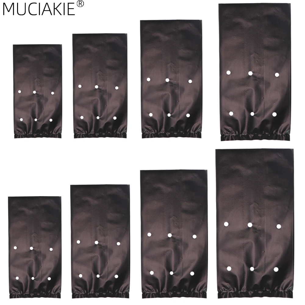 

MUCIAKIE, 100 шт., HDPE, черные мешки для выращивания почвы, для сада, сельскохозяйственного культивирования, карманы для рассады, воздухопроницаемый, с защитой от УФ-лучей