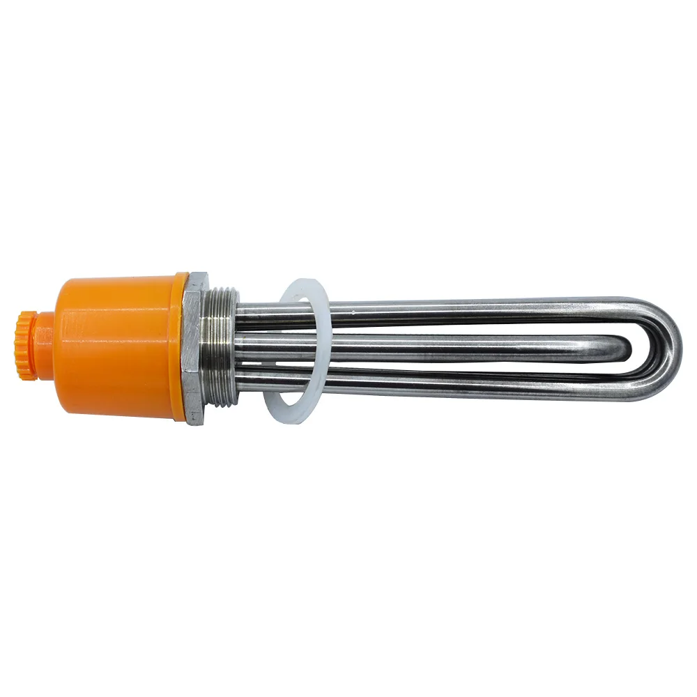 DN40 304 Stainless Steel Water Heaing Tube 220V/380V 3KW/4.5KW/6KW/9KW/12KW 47mm Thread Thicking Heater for Solar Water Tank