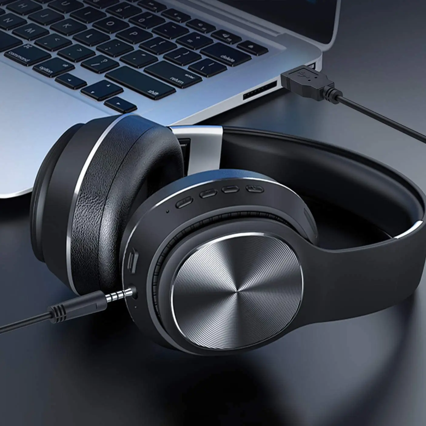 Cavo di ricarica maschio AUX da 3 piedi USB 2.0 tipo A A 3.5mm per lettori MP3 MP4, cuffie, altoparlanti, orologi, Boombox, ricerca