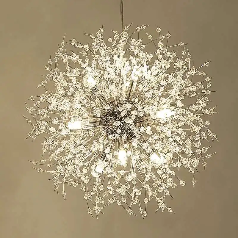 

Modern Crystal Chandelier Lighting Dandelion Lustre Chandelier Cristal Hanging Lamp Living Room Bedroom Restaurant Dining Room