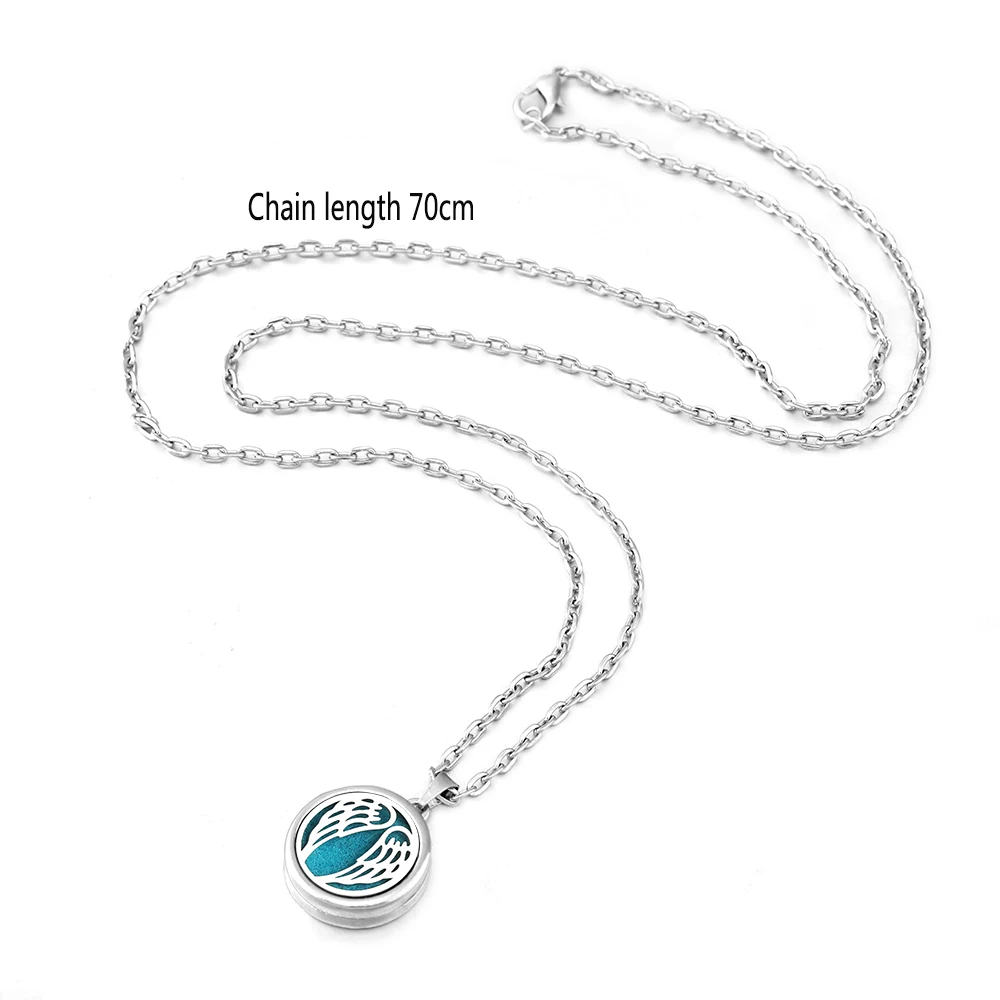 Fashion Aromatherapy Diffuser Star Moon Necklace Stainless Steel High Quality Heart-Shaped Essential Oil Lockets Pendant Jewelry